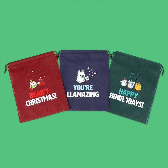 Holiday Drawstring Gift Bags